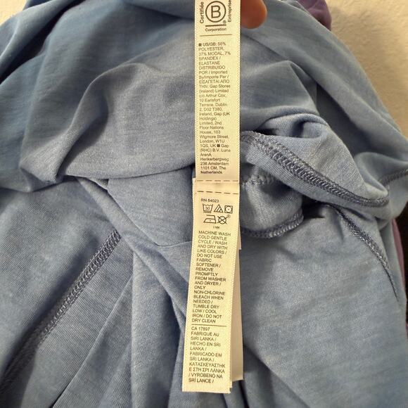 Athleta Tranquility Oversized Tunic Top Heritage Blue Long Sleeve Women’s Small - Picture 6 of 11